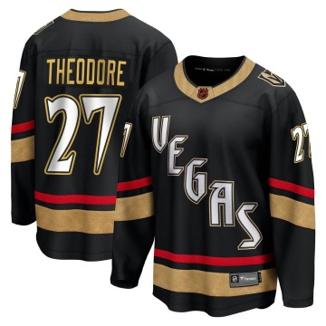 Shea Theodore Golden Knights Black 2020 21 Iridescent Holographic  Collection Jersey in 2023